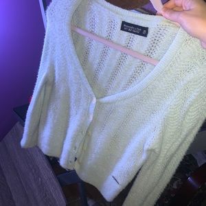 Abercrombie fuzzy cropped sweater